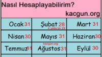 Hangi Aylar 30 Gün, Hangi Aylar 31 Gün Çeker?Hangi ay 28-29 Çeker?